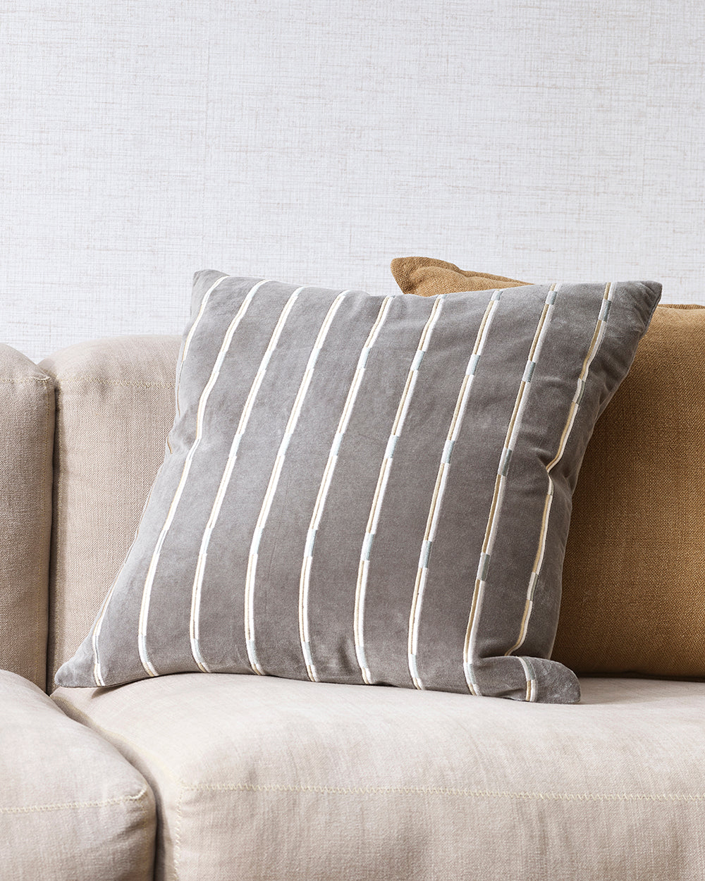 EDEN VELVET 55 X 55CM CUSHION  - SLATE GREEN