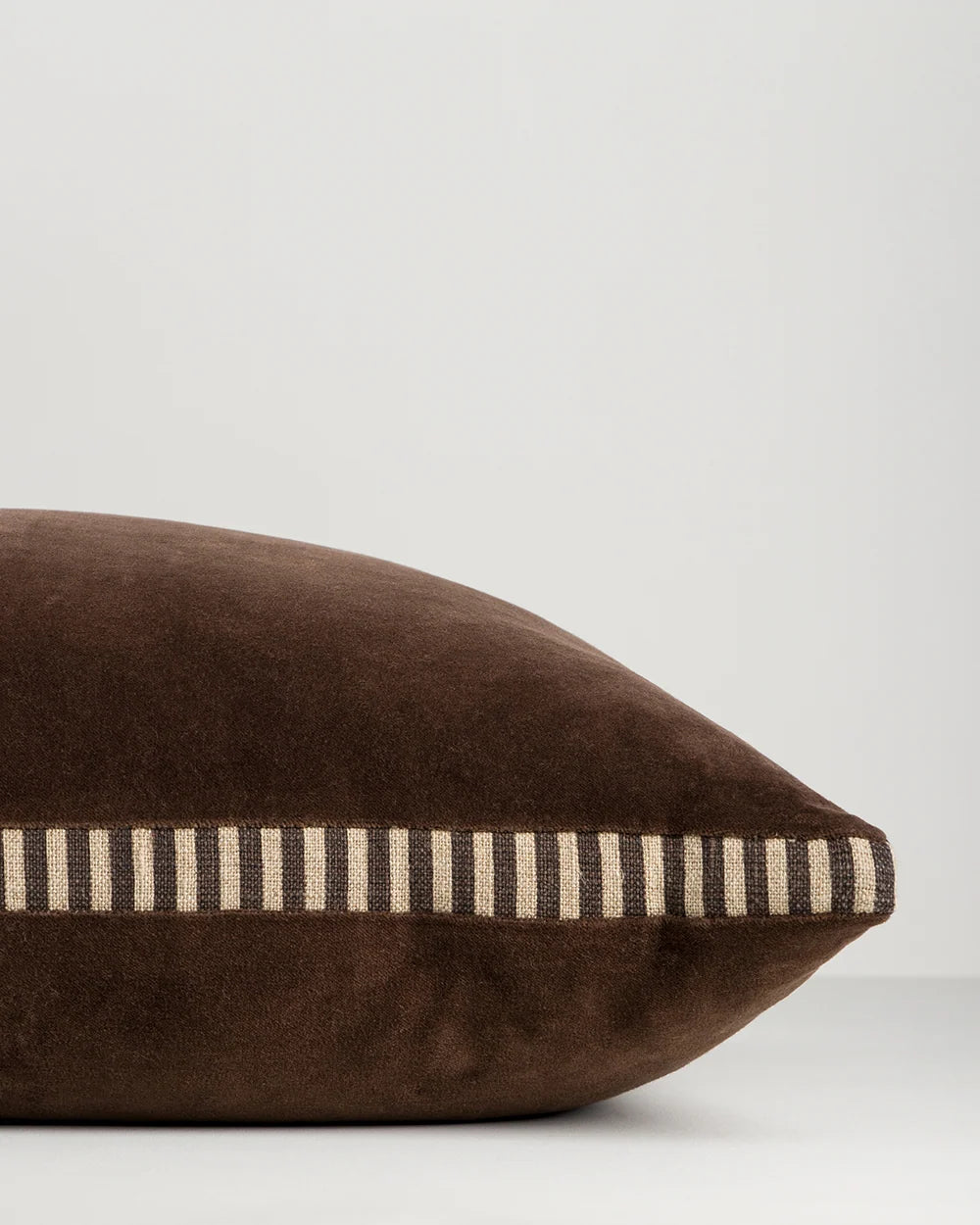EDWARD VELVET 50 X 50CM CUSHION - CHOCOLATE