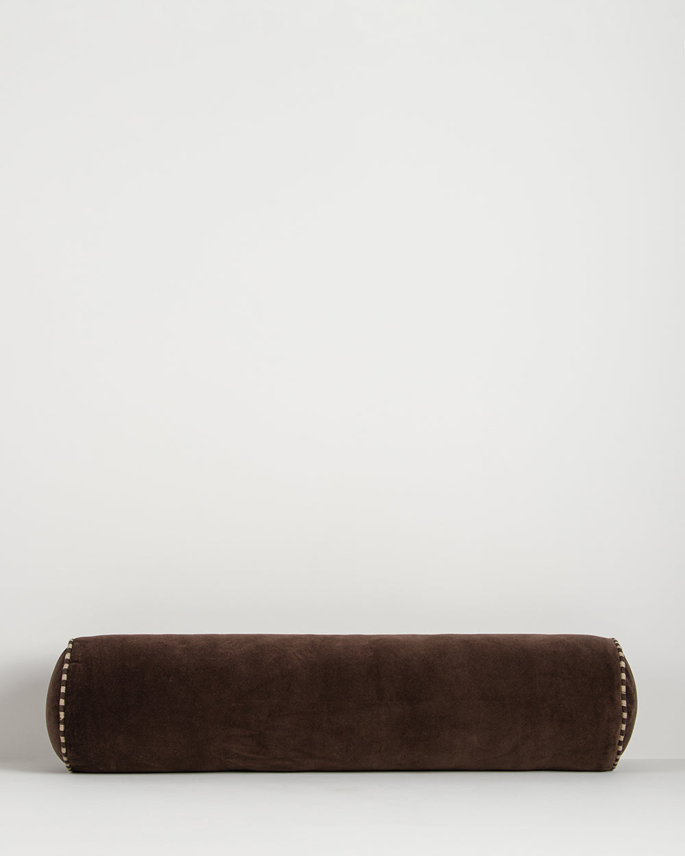 ELLIOT VELVET BOLSTER CUSHION - CHOCOLATE