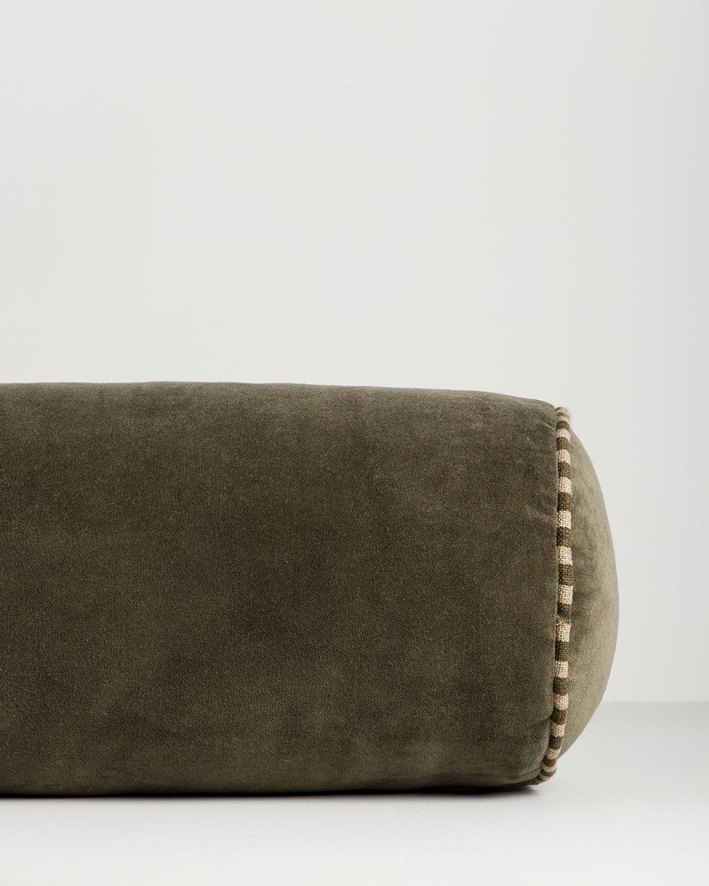 ELLIOT VELVET BOLSTER CUSHION - THYME