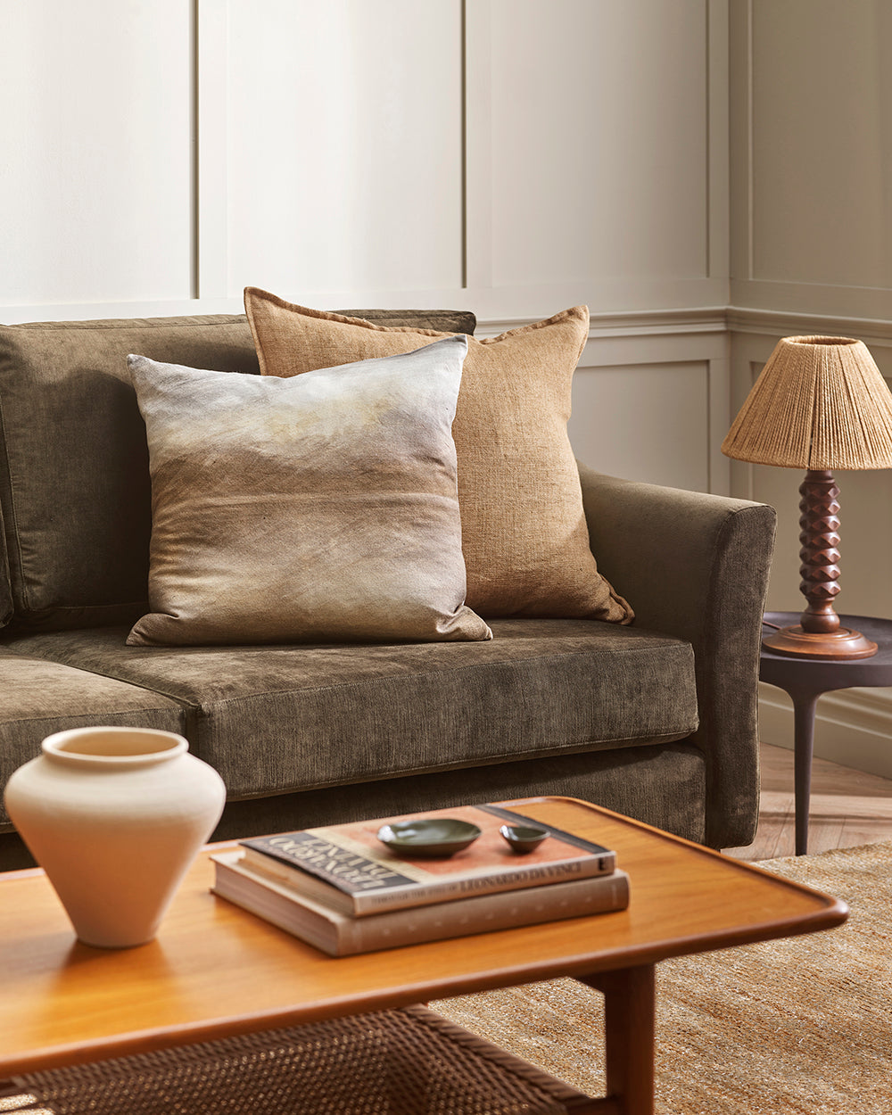 FLAXMILL 60 X 60CM CUSHION - FENUGREEK