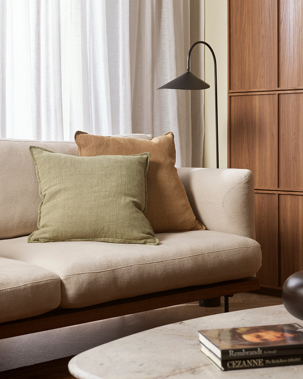 FLAXMILL 50 X 50CM CUSHION - KELP