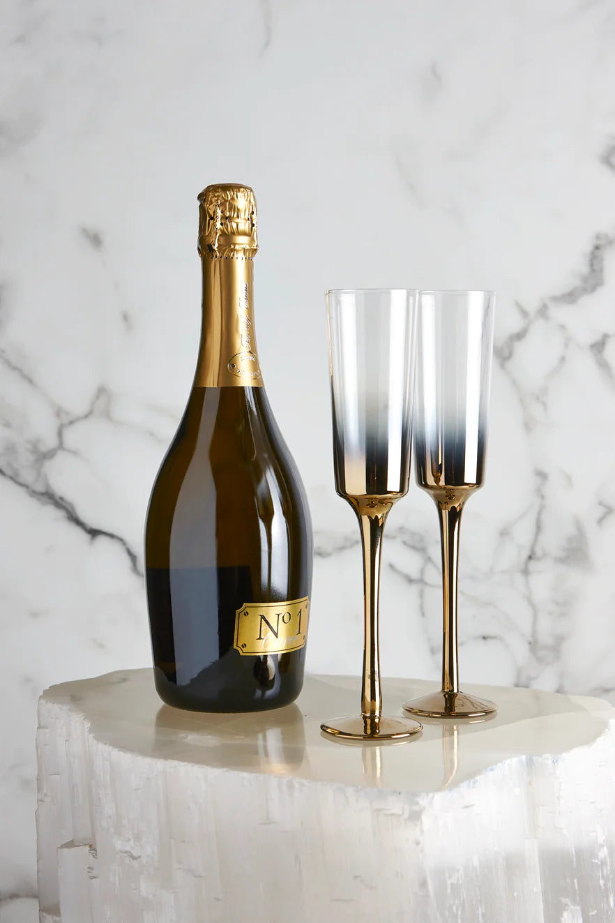 CARISO GOLD CHAMPAGNE FLUTES - SET OF 4