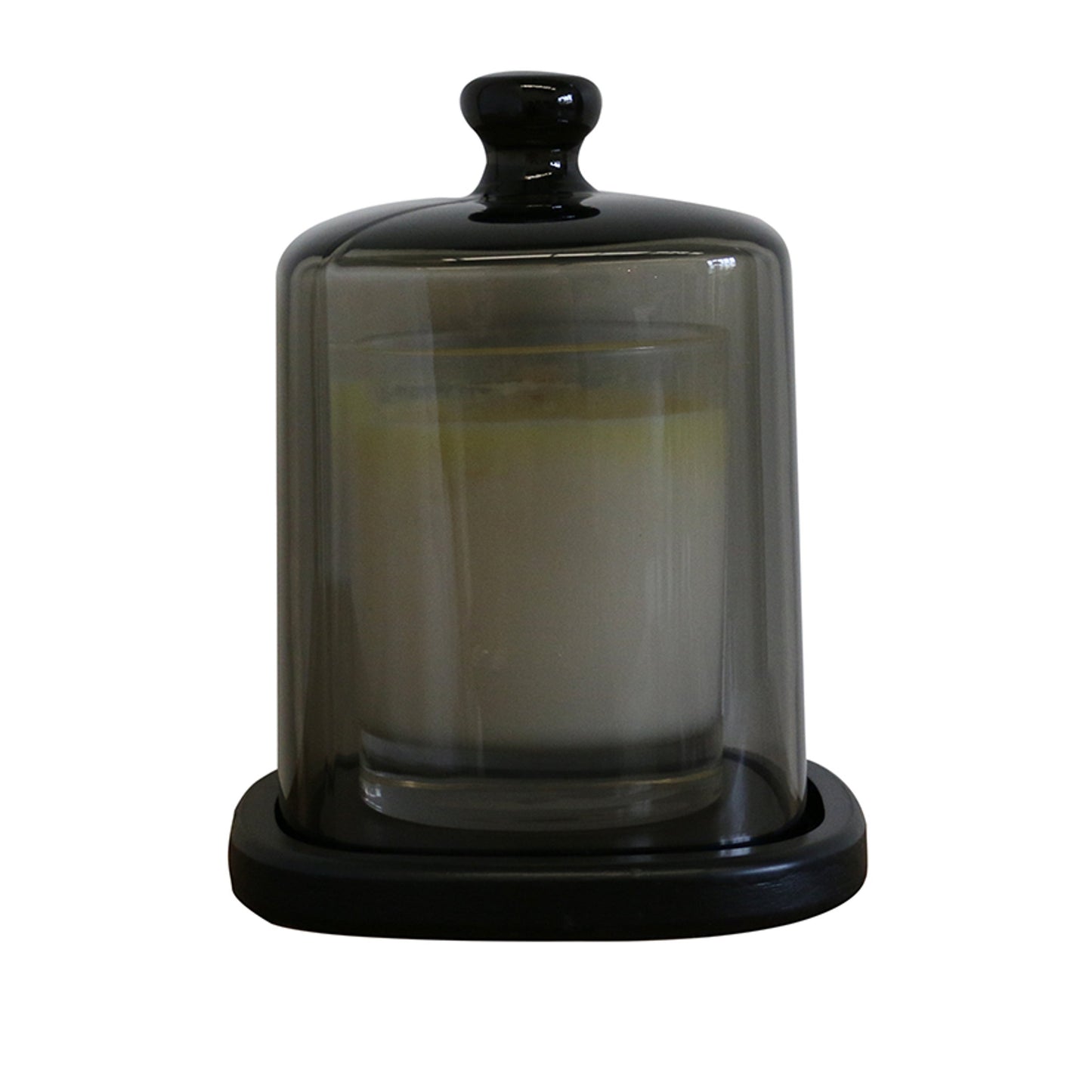 PERFUMERY GLASS DOME WITH WOODEN BASE