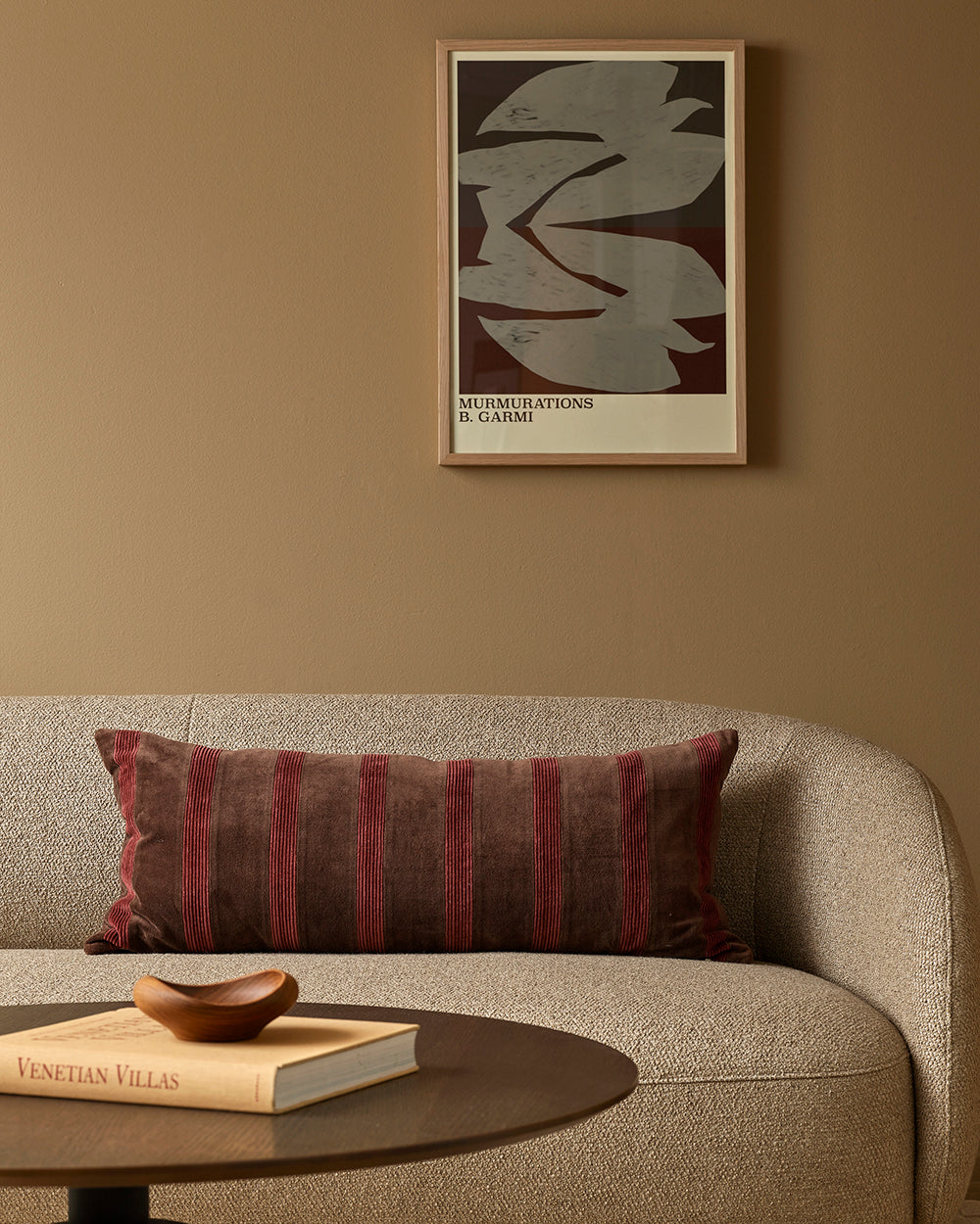 HUXLEY LODGE CUSHION - CHOCOLATE / CHERRY