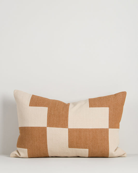 KILN 60 X 45CM CUSHION - OAT / CARAMEL