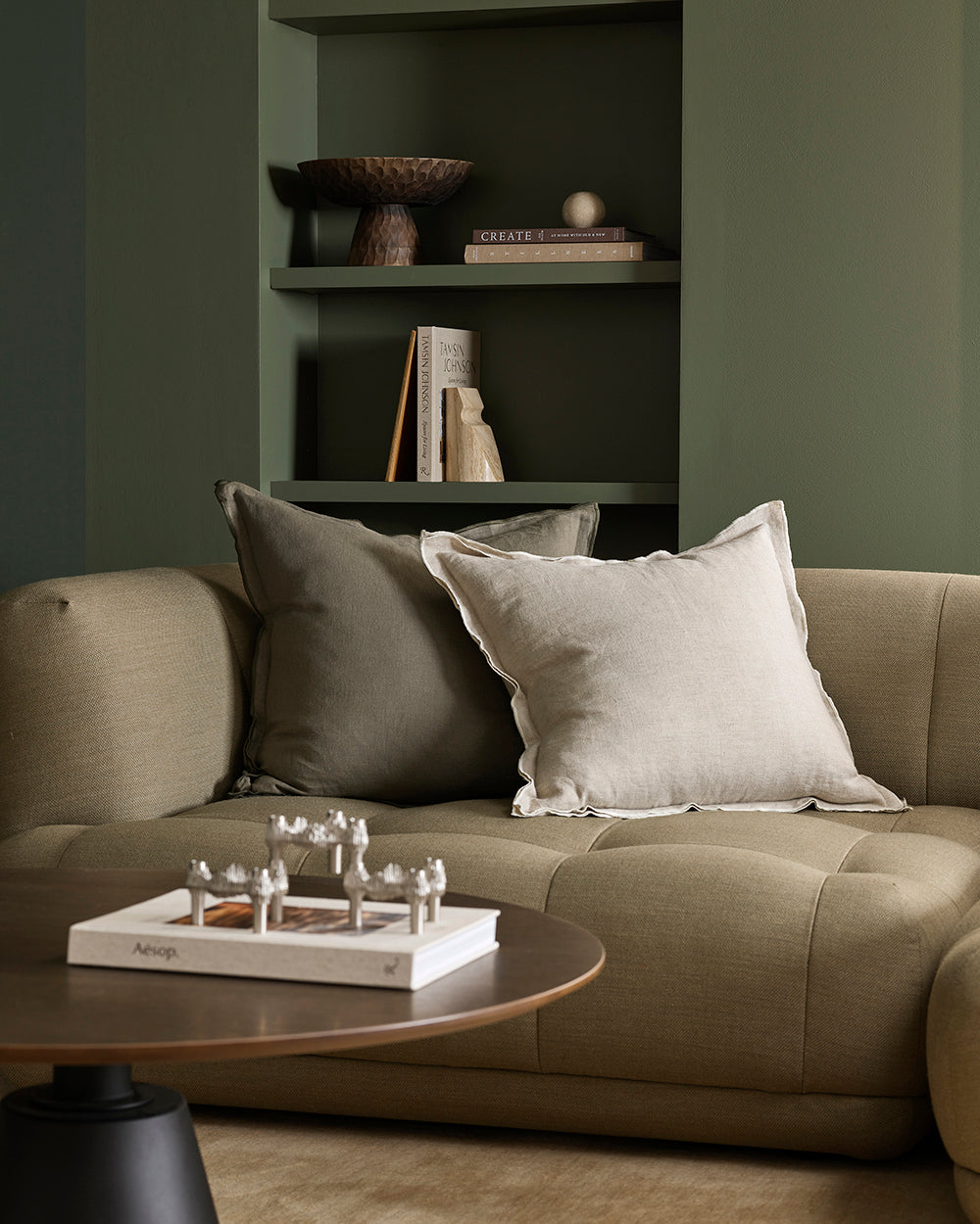 LINDEN 55 X 55CM LINEN CUSHION - LINEN