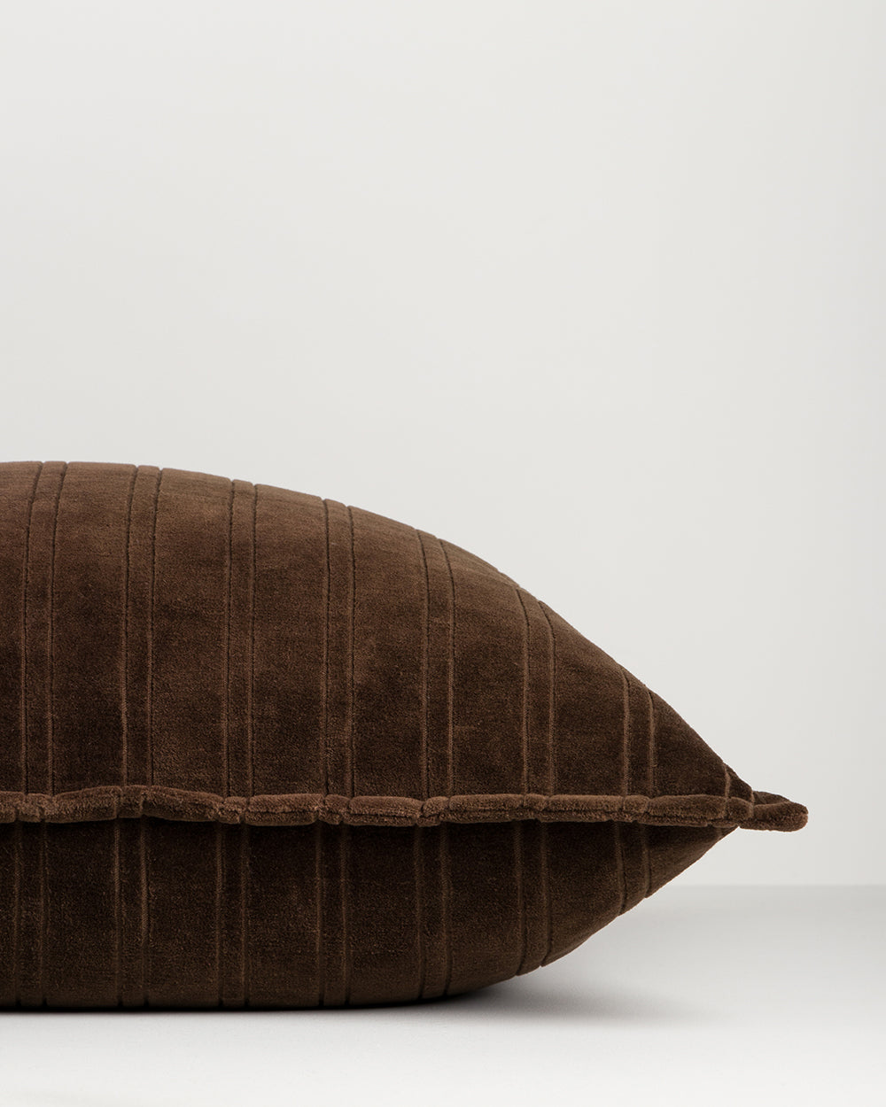 STRIA 55 X 55CM CUSHION - CHOCOLATE