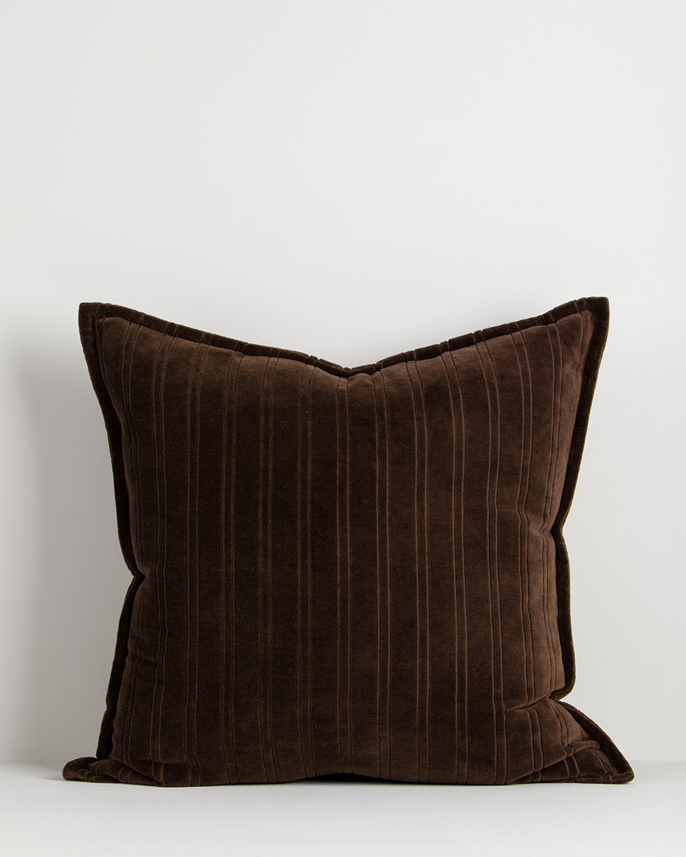 STRIA 55 X 55CM CUSHION - CHOCOLATE