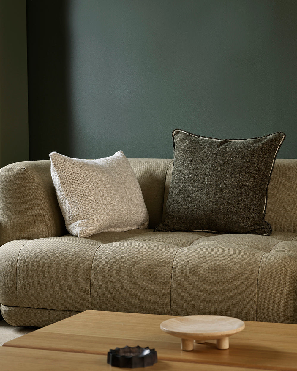 SUTTON 55 X 55CM CUSHION - OLIVE