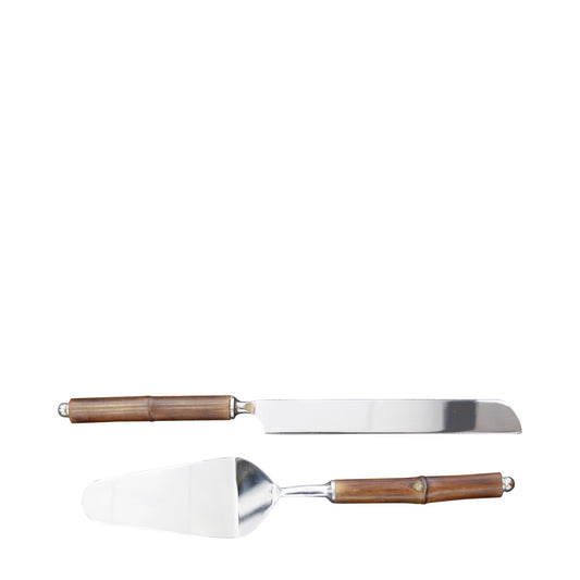 PLANTATION CAKE KNIFE & SERVER SET