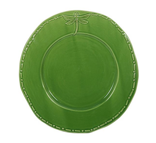 DRAGONFLY STONEWARE DINNER PLATE