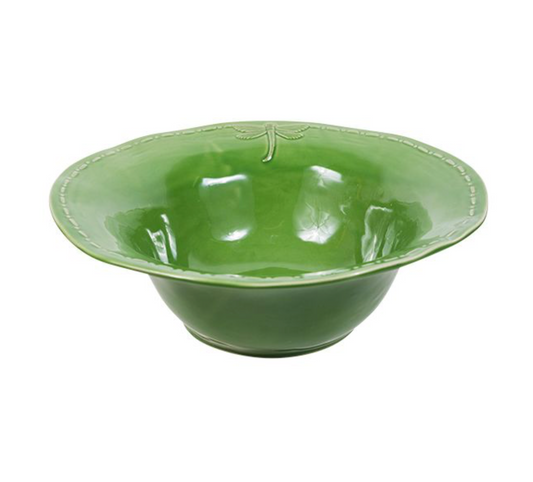 DRAGONFLY STONEWARE SALAD BOWL - LARGE