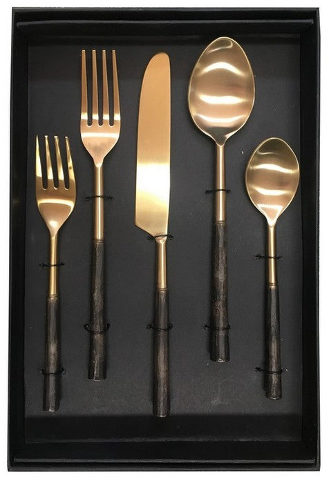 DUO GOLD 5PC CUTLERY SET