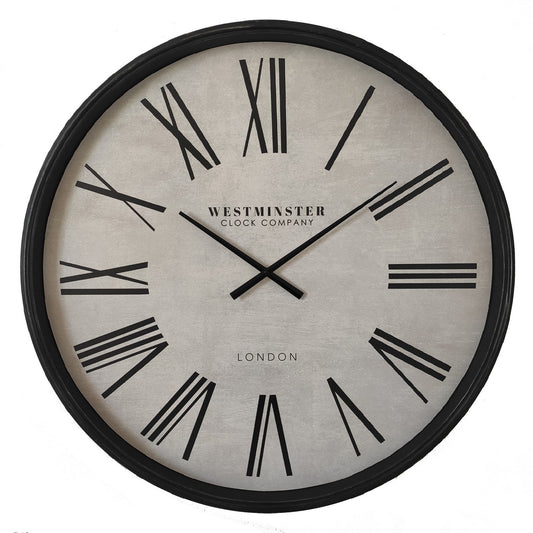 WESTMINISTER BLACK WALL CLOCK