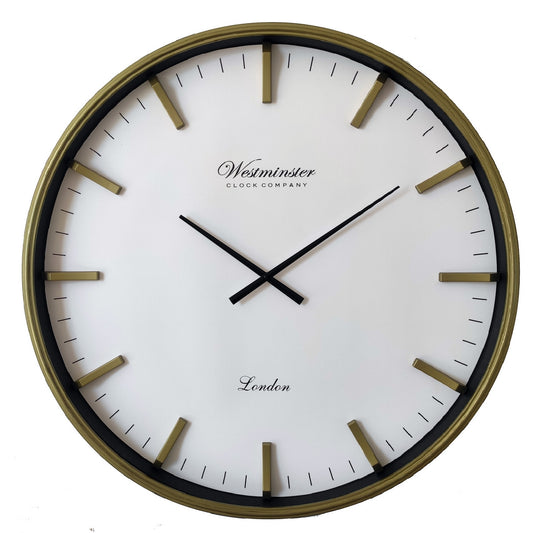 WESTMINISTER BRASS LOOK WALL CLOCK