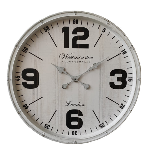 WESTMINISTER WHITE WALL CLOCK
