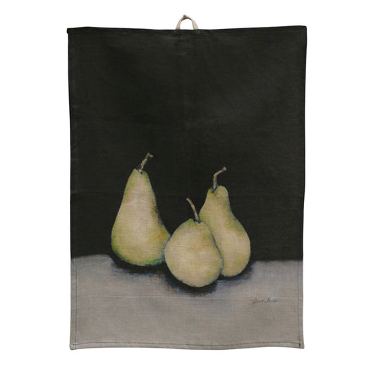 NOIRE PEAR ORGANIC LINEN TEA TOWEL