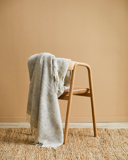 FEATHERSTON NZ WOOL THROW - OATMEAL