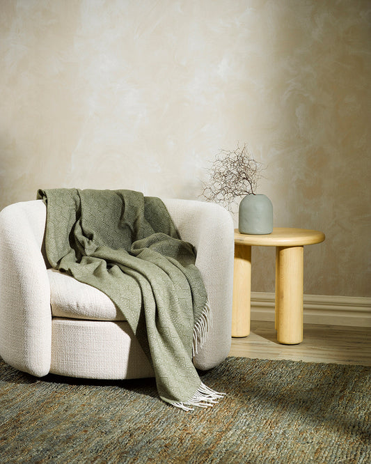 LANA MOSS NZ WOOL THROW