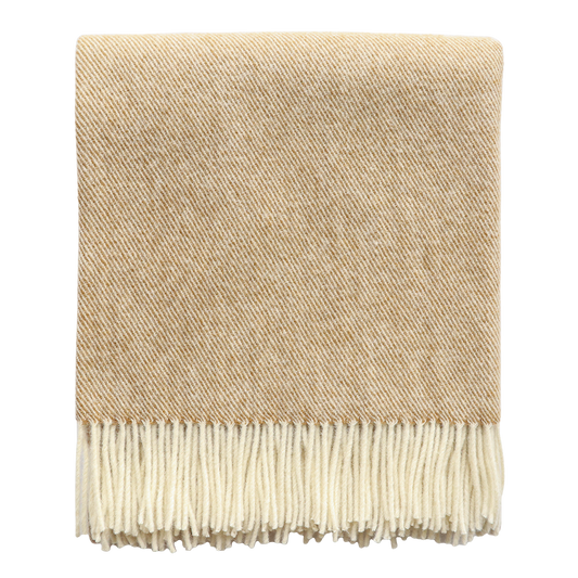 MARTINBOROUGH NZ LAMBS WOOL THROW - OCHRE
