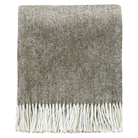 MARTINBOROUGH NZ LAMBS WOOL THROW - OLIVE