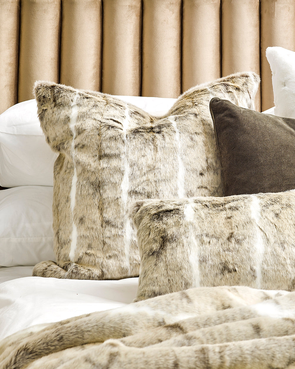 Faux fur european best sale pillowcase