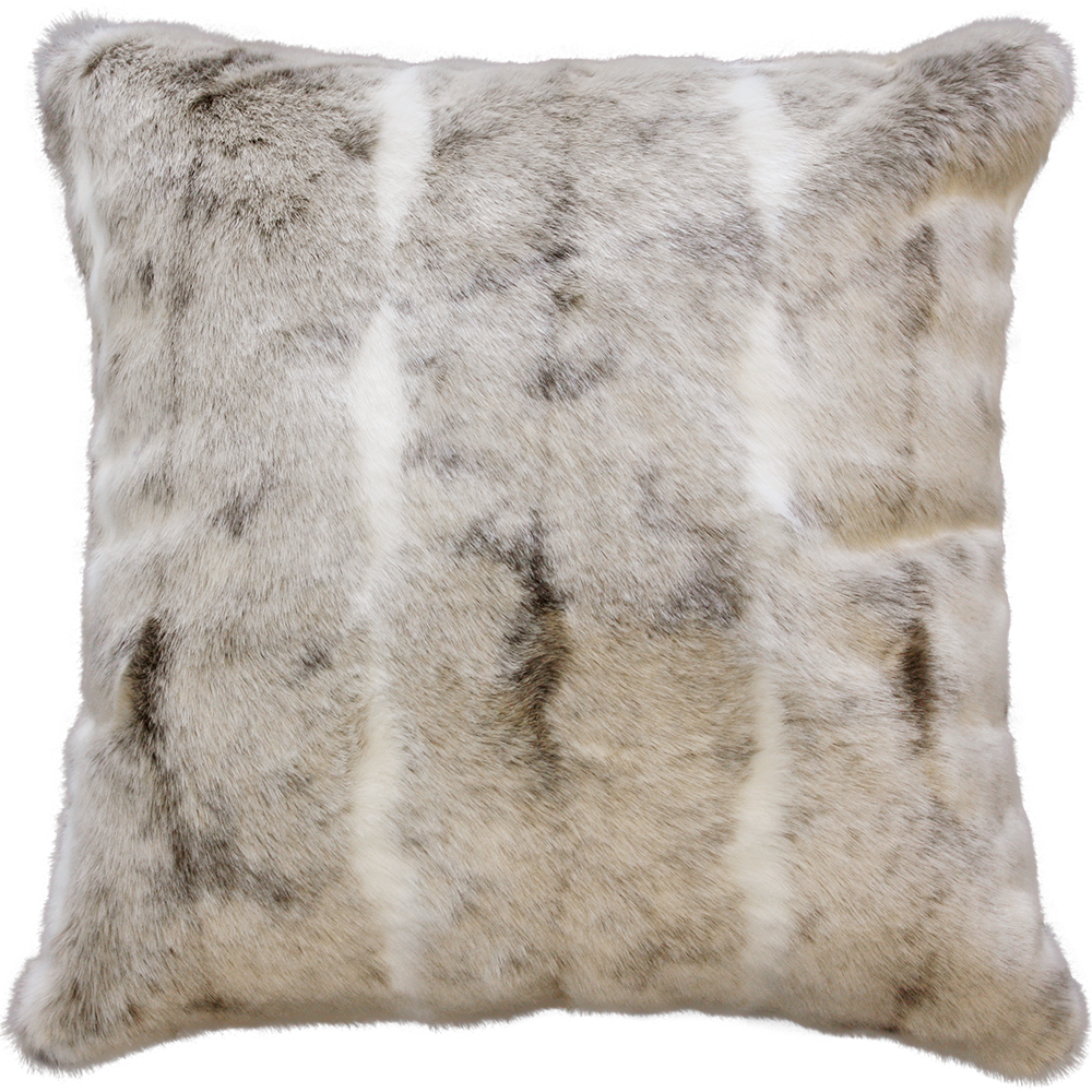 Rabbit faux cheap fur cushion