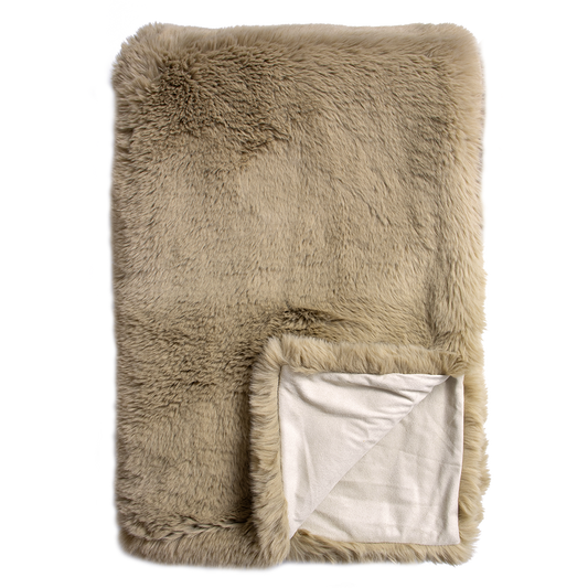 PELE BISCUIT FAUX FUR THROW
