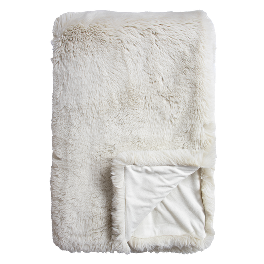 PELE ECRU FAUX FUR THROW