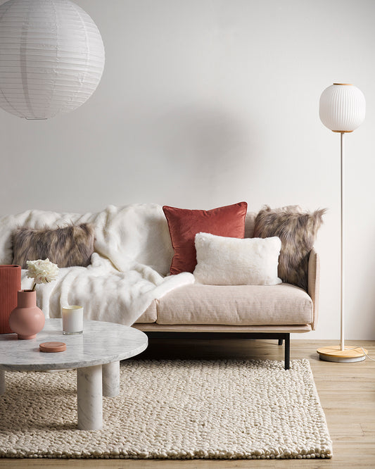 POLAR BEAR FAUX FUR THROW