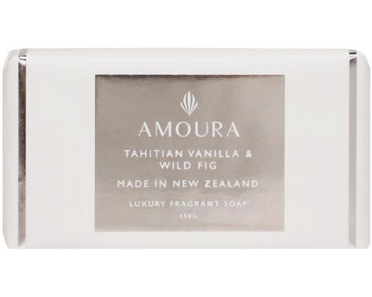 AMOURA 150G SOAP - TAHITIAN VANILLA & WILD FIG