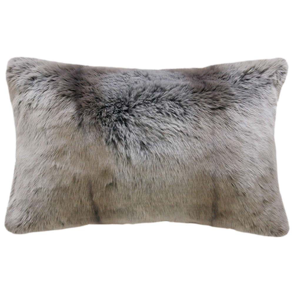 Silver fur deals cushions